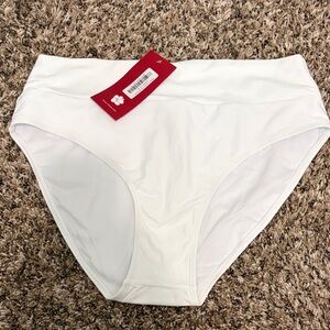 Hapari White High-Waist Swim Brief